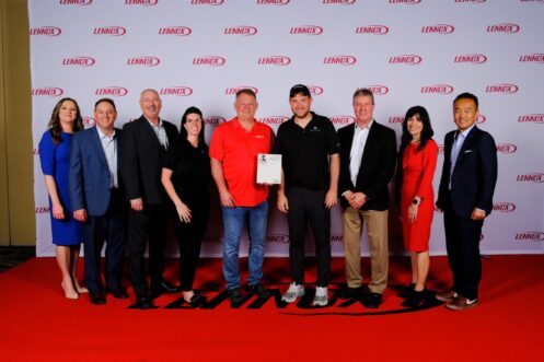 Comfort Zone receiving a Lennox award